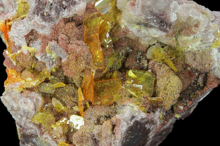 Orange Wulfenite Crystal Cluster - Rowley Mine, Arizona #118954